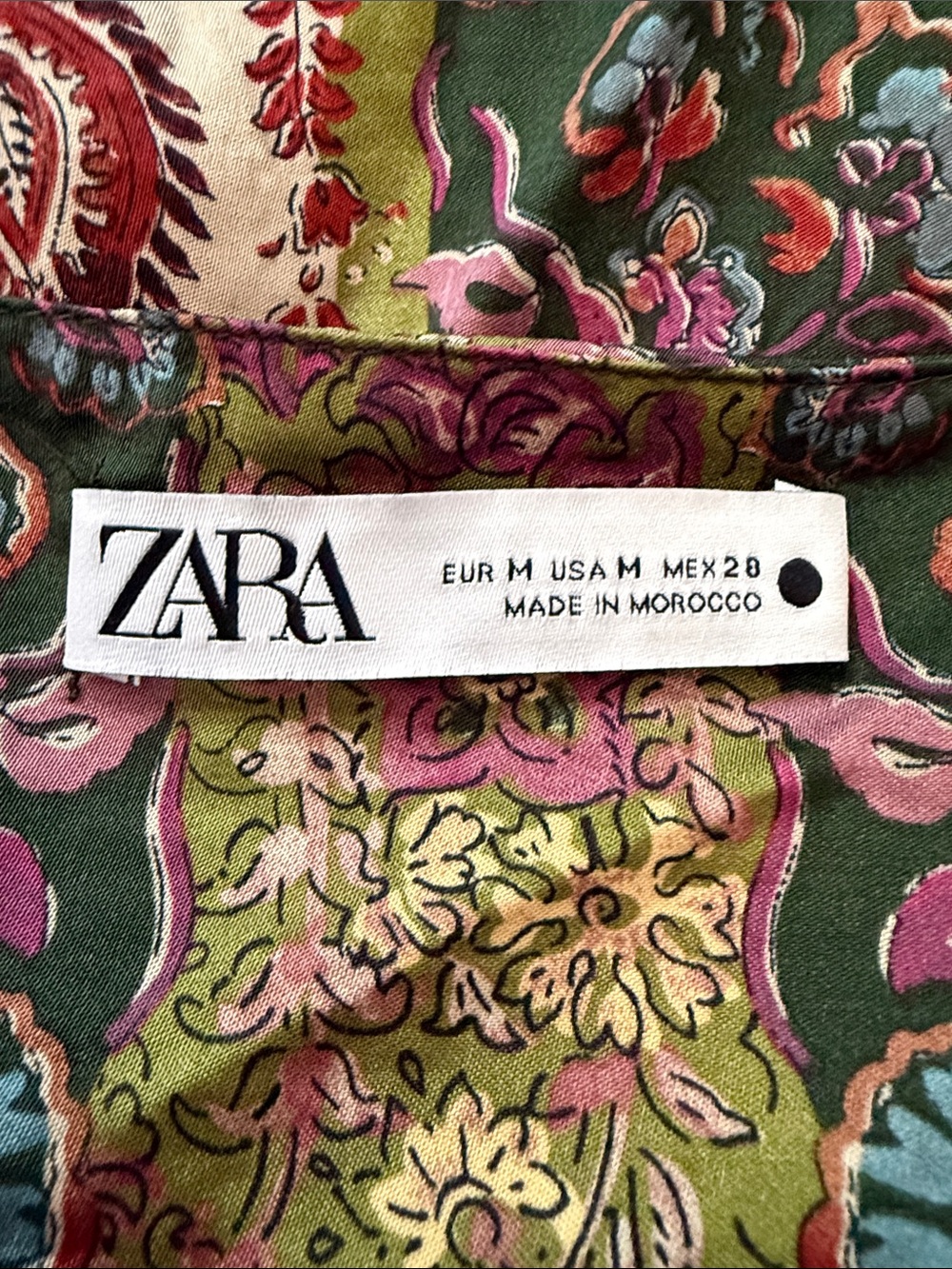 Zara Leia Floral Paisley Tie Shoulder Boho Hippie Camisole Tank Top - Picture 3 of 4